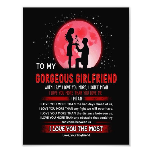 ゴージャスな彼女 |ゴージャスなガールフレンドへ フォトプリント            (正面)