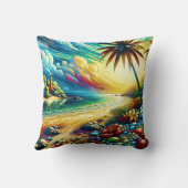 ゴージャスな愛アート |沿岸美しい クッション (裏面)