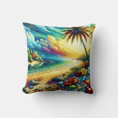 ゴージャスな愛アート |沿岸美しい クッション (正面)