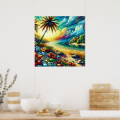 ゴージャスな愛アート |沿岸美しい ポスター (キッチン)