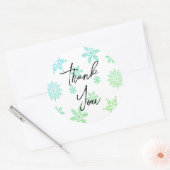 ゴージャスな感謝してい金ゴールドステッカー ラウンドシール (封筒)