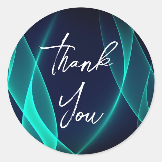 ゴージャスな感謝してい金ゴールドステッカー ラウンドシール (正面)