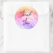 ゴージャスな感謝してい金ゴールドステッカー ラウンドシール (バッグ)