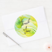 ゴージャスな感謝してい金ゴールドステッカー ラウンドシール (封筒)