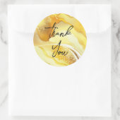 ゴージャスな感謝してい金ゴールドステッカー ラウンドシール (バッグ)