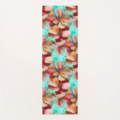 ゴージャスな手絵を描の水の色のフローラボタニカルa ヨガマット (正面)