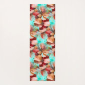 ゴージャスな手絵を描の水の色のフローラボタニカルa ヨガマット (裏面)