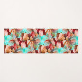 ゴージャスな手絵を描の水の色のフローラボタニカルa ヨガマット (正面(横))