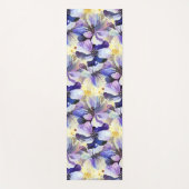 ゴージャスな手絵を描の水の色フローラ植物学 ヨガマット (正面)