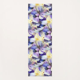 ゴージャスな手絵を描の水の色フローラ植物学 ヨガマット