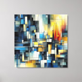 ゴージャスな抽象芸術（青） キャンバスプリント (正面)