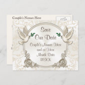 ゴージャスな救Our Dateカスタマイズ可能なカラー、文字 案内ポストカード (正面/裏面)