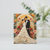 ゴージャスな新郎新婦コラージュ ポストカード (スタンド正面)