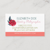 ゴージャスな明るいフローラ名刺 名刺 (裏面)