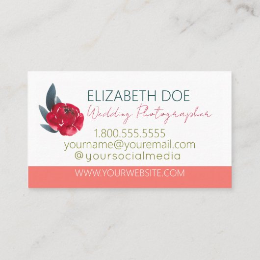 ゴージャスな明るいフローラ名刺 名刺 (裏面)