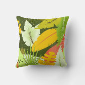 ゴージャスな明るい熱帯葉の クッション (裏面)