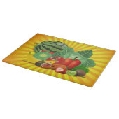 ゴージャスな果物の野菜と太陽 カッティングボード (角)