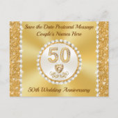 ゴージャスな格安創立50周年記念の節句 ポストカード (正面)