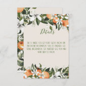 ゴージャスな桃と葉のカラフル詳細 エンクロージャーカード (正面/裏面)