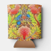 ゴージャスな桃色の植物刺繍 缶クーラー (裏面)