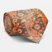 ゴージャスな植物学フローラブライトオレンジ | ネクタイ (ロール)