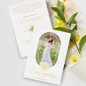 ゴージャスな楕円形の形状エフェクトスペインのキンセニェラ 箔招待状