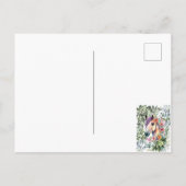 ゴージャスな水の色のフローラ馬の赤ちゃんシャワー ポストカード (裏面)