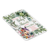 ゴージャスな水の色のフローラ馬の赤ちゃんシャワー マグネット (右側)