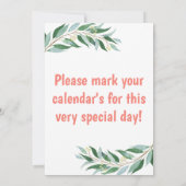 ゴージャスな水の色のフローラ馬の赤ちゃんシャワー 招待状 (裏面)