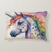 ゴージャスな水の色アパロカラフルーサUnicorn アクセントクッション (裏面)