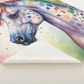 ゴージャスな水の色アパロカラフルーサUnicorn シェルパブランケット (3/4)