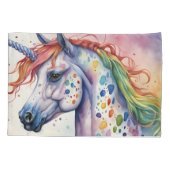 ゴージャスな水の色アパロカラフルーサUnicorn 枕カバー (裏面)
