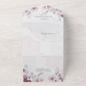 ゴージャスな水カラー秋フローラ（ENVは不要） オールインワン招待状 (外側)