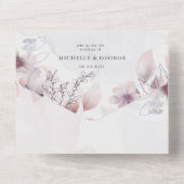 ゴージャスな水カラー秋フローラ（ENVは不要） オールインワン招待状 (裏面)