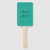 ゴージャスな水彩柄のサボテン ハンドファン (裏面)