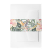 ゴージャスな水彩熱帯植物結婚の 招待状ベリーバンド (正面例)