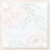 ゴージャスな水彩牡丹コースター ガラスコースター (裏面)