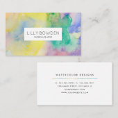 ゴージャスな水彩画 名刺 (正面/裏面)