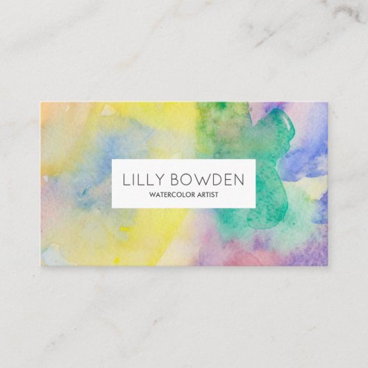 ゴージャスな水彩画 名刺 (正面)