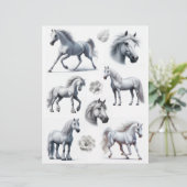 ゴージャスな水彩白馬と花 (スタンド正面)