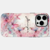 ゴージャスな水色バタフライiPhone Case-Mate iPhoneケース (裏面 (横))