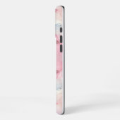 ゴージャスな水色バタフライiPhone iPhoneケース (左側面)