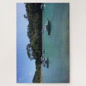 ゴージャスな河口のヘッドランドボート係留 ジグソーパズル (縦)