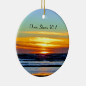 ゴージャスな海ショアーズビーチサンセット写真 セラミックオーナメント (右)
