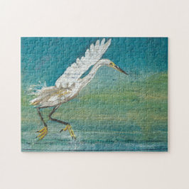 ゴージャスな海岸海岸絵画鳥 ジグソーパズル