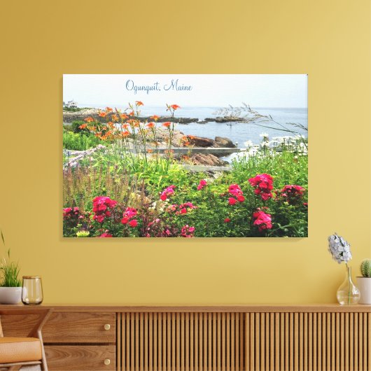 ゴージャスな海岸線の庭園海オグンキット、私 キャンバスプリント (インサイチュ (リビング))