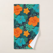 ゴージャスな熱帯エキゾチックフローラ – ハイビスカス バスタオルセット (ハンドタオル)