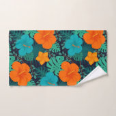 ゴージャスな熱帯エキゾチックフローラ – ハイビスカス バスタオルセット (ハンドタオル)