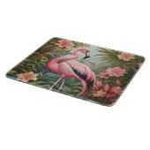 ゴージャスな熱帯ピンクのフラミンゴの鳥 カッティングボード (角)