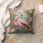ゴージャスな熱帯ピンクのフラミンゴの鳥 クッション (ブランケット)